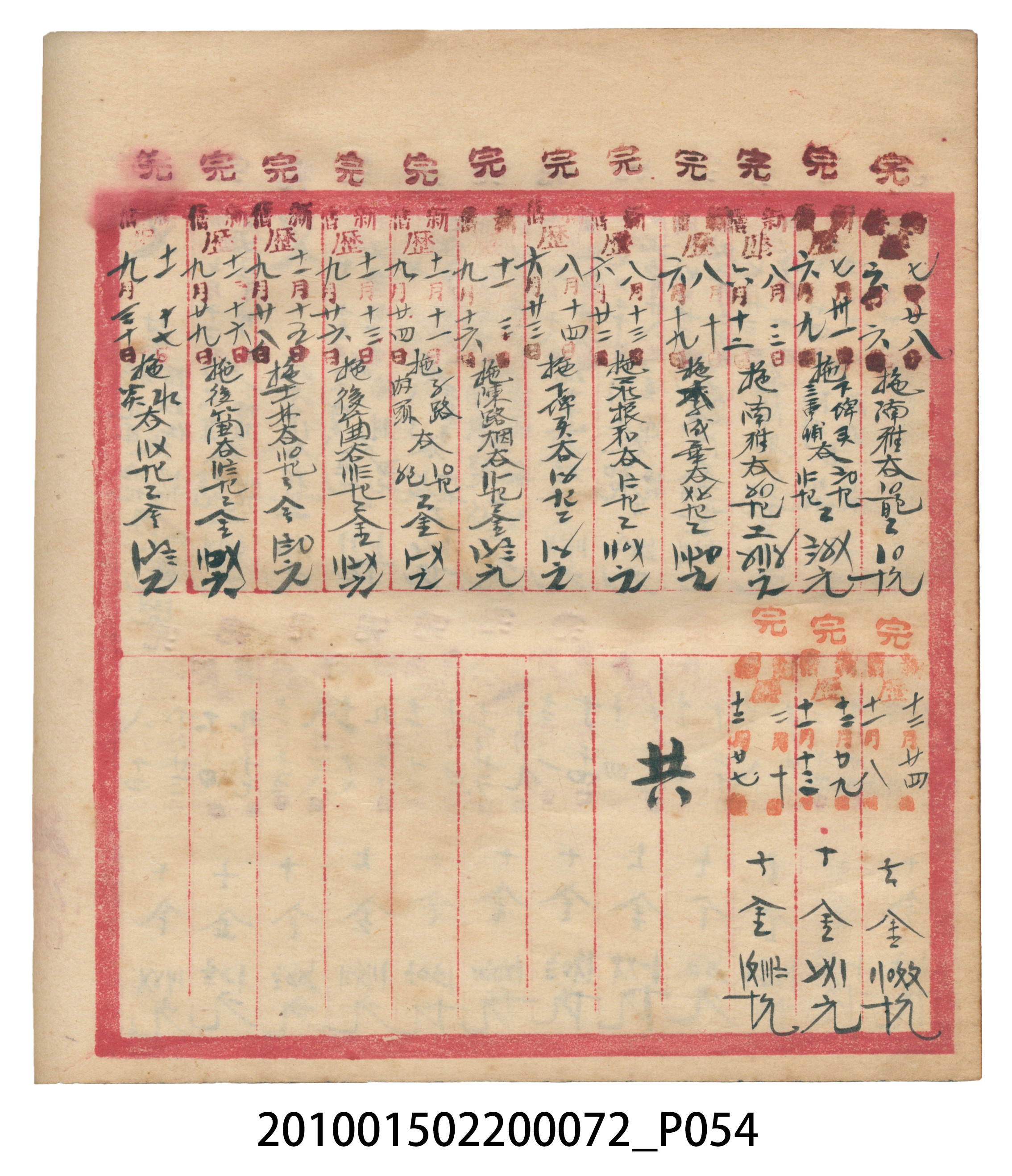 錦記昭和八年歲次癸酉福食辛金總簿 (共65張)