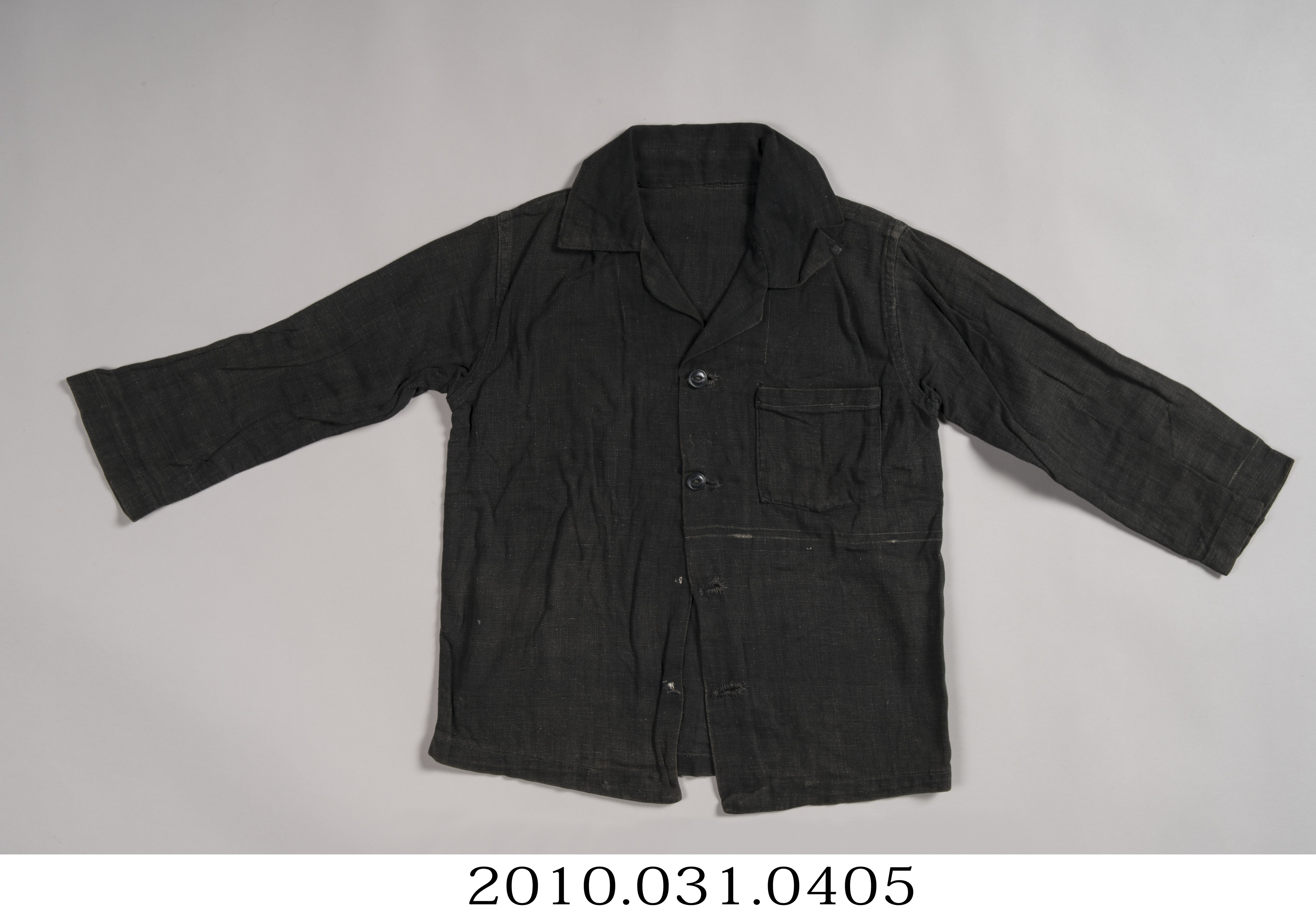 黑棉質翻領男童外套 (共4張)