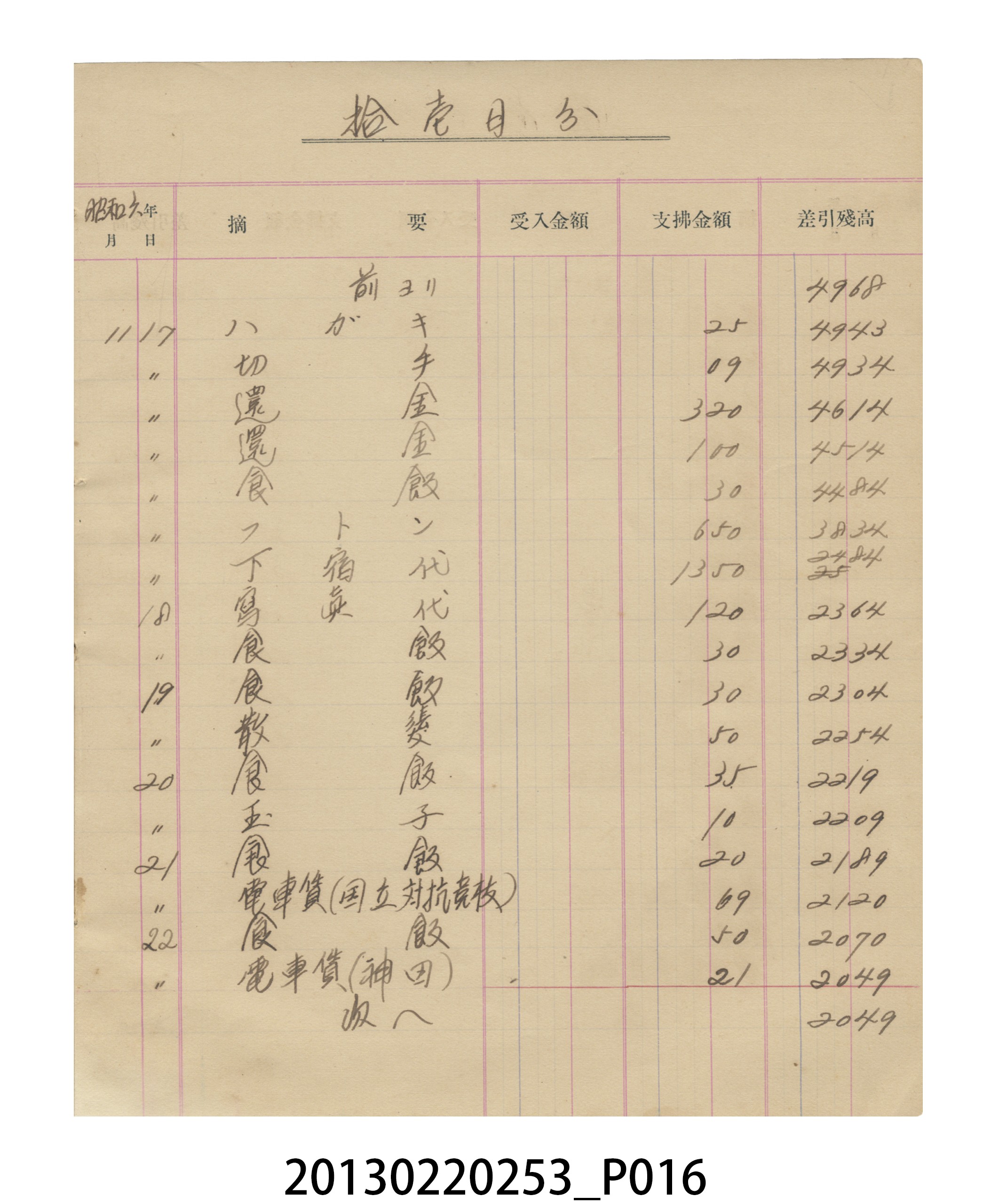 昭和6年張星賢記帳本 (共57張)
