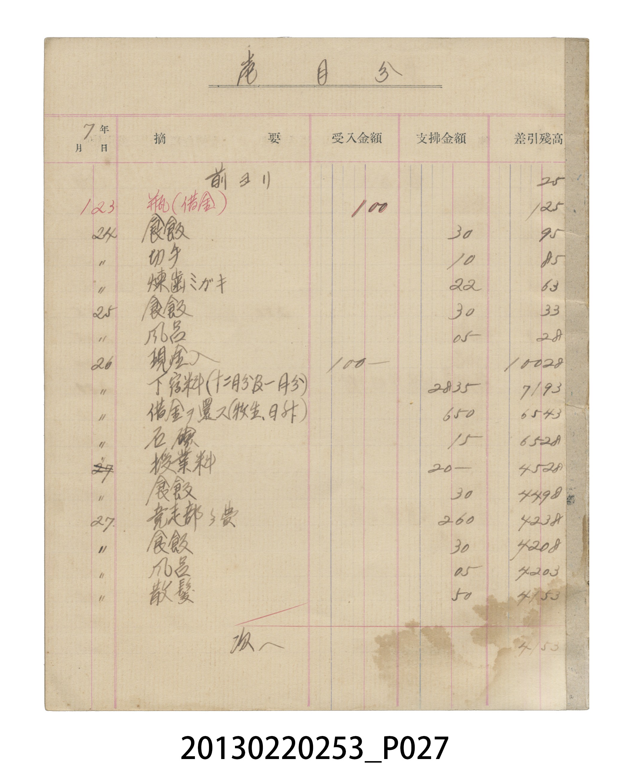 昭和6年張星賢記帳本 (共57張)