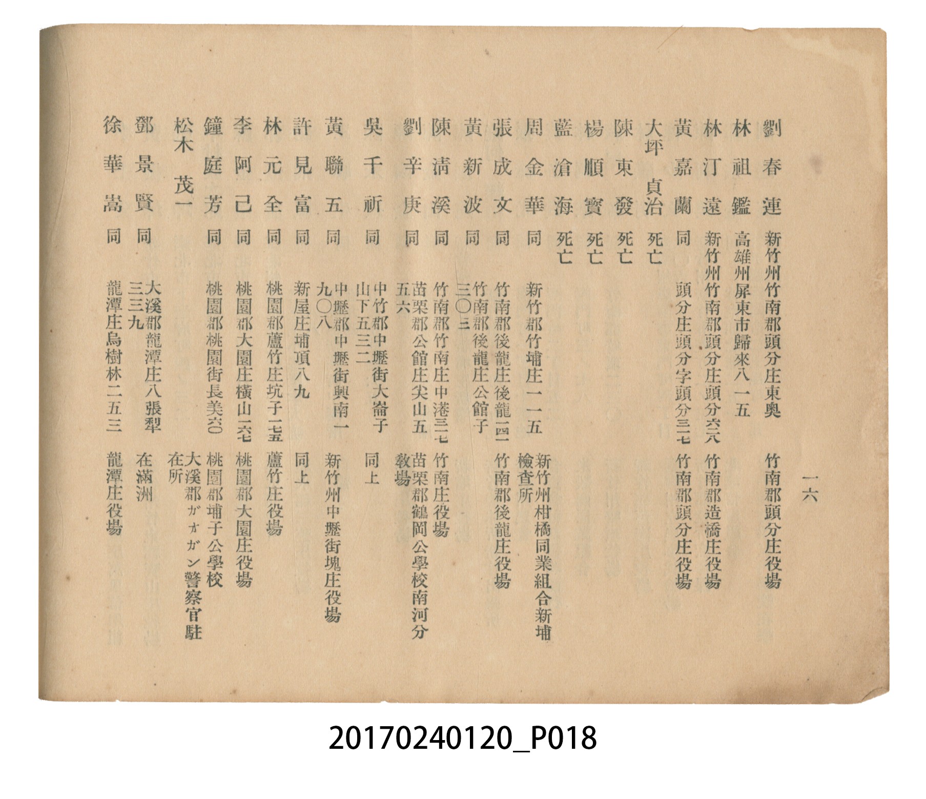 《昭和13年12月臺北州立宜蘭農林學校尚農會會員名冊》 (共43張)