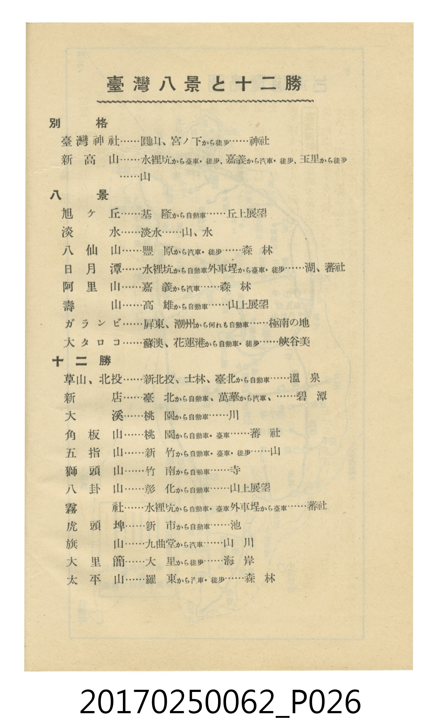 日本旅行協會臺灣支部所發行《臺灣鐵道旅行介紹》 (共298張)