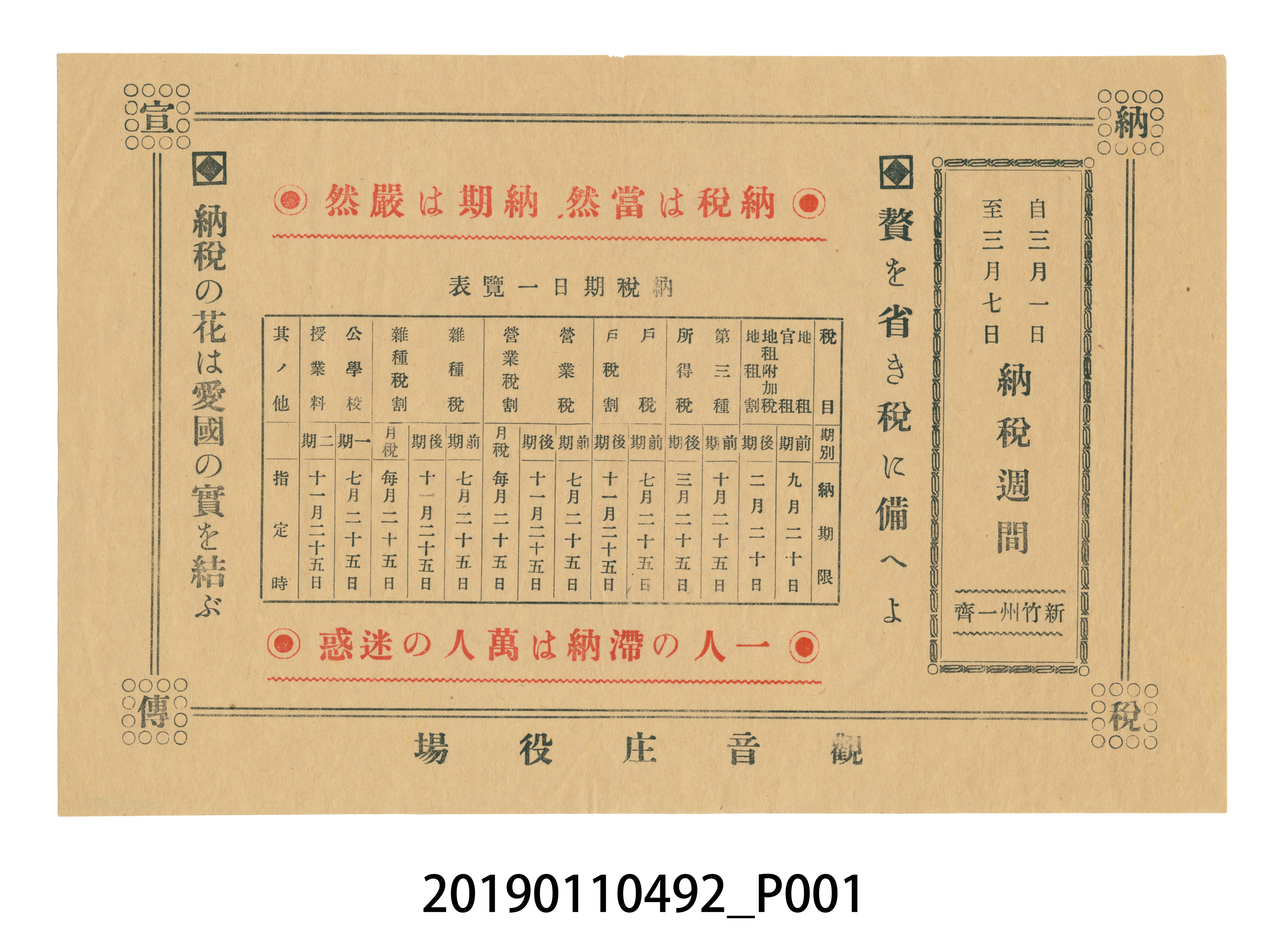 日治時期新竹州納稅宣傳 (共3張)