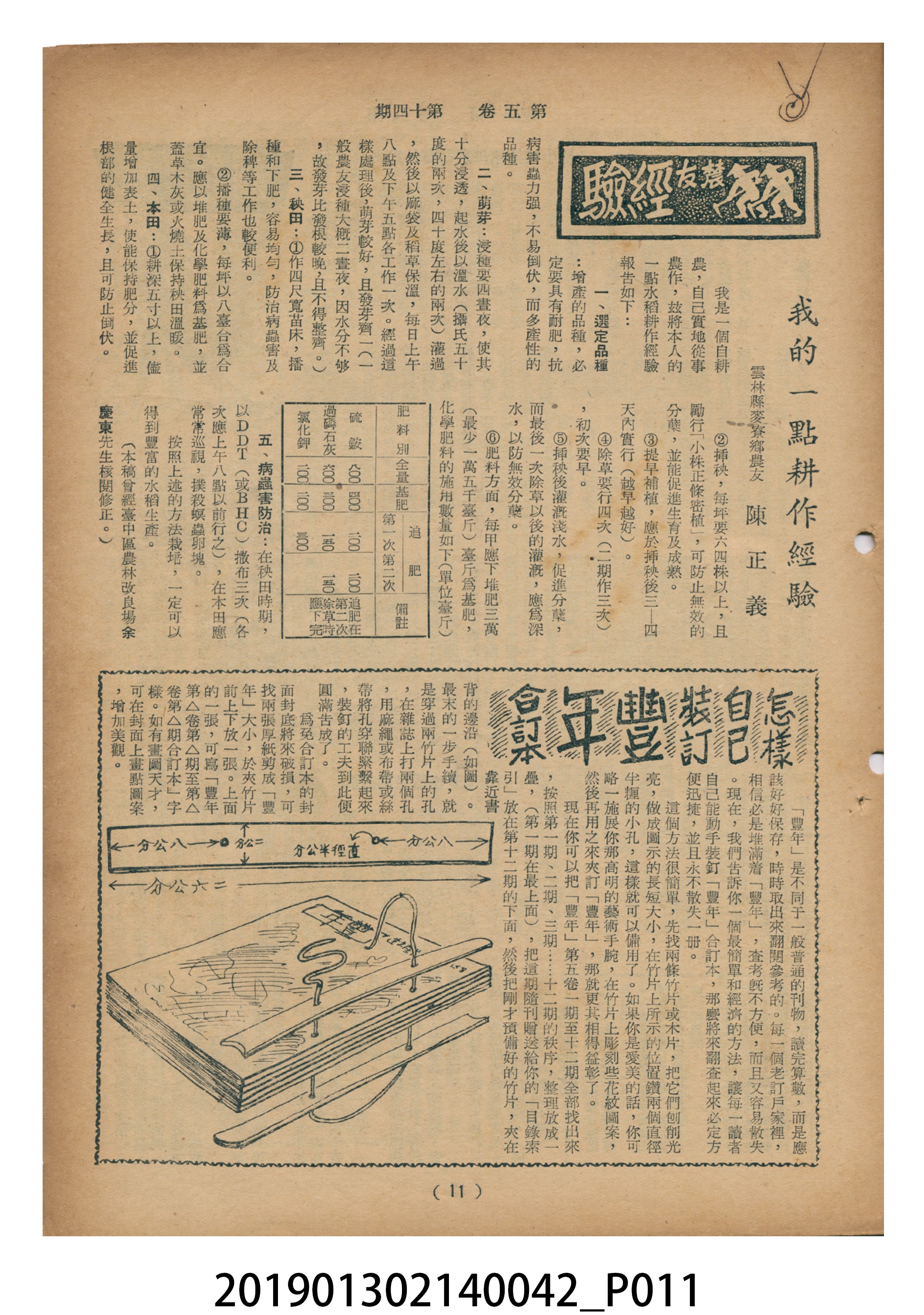1955年7月16日《豐年》第5卷第14期 (共37張)