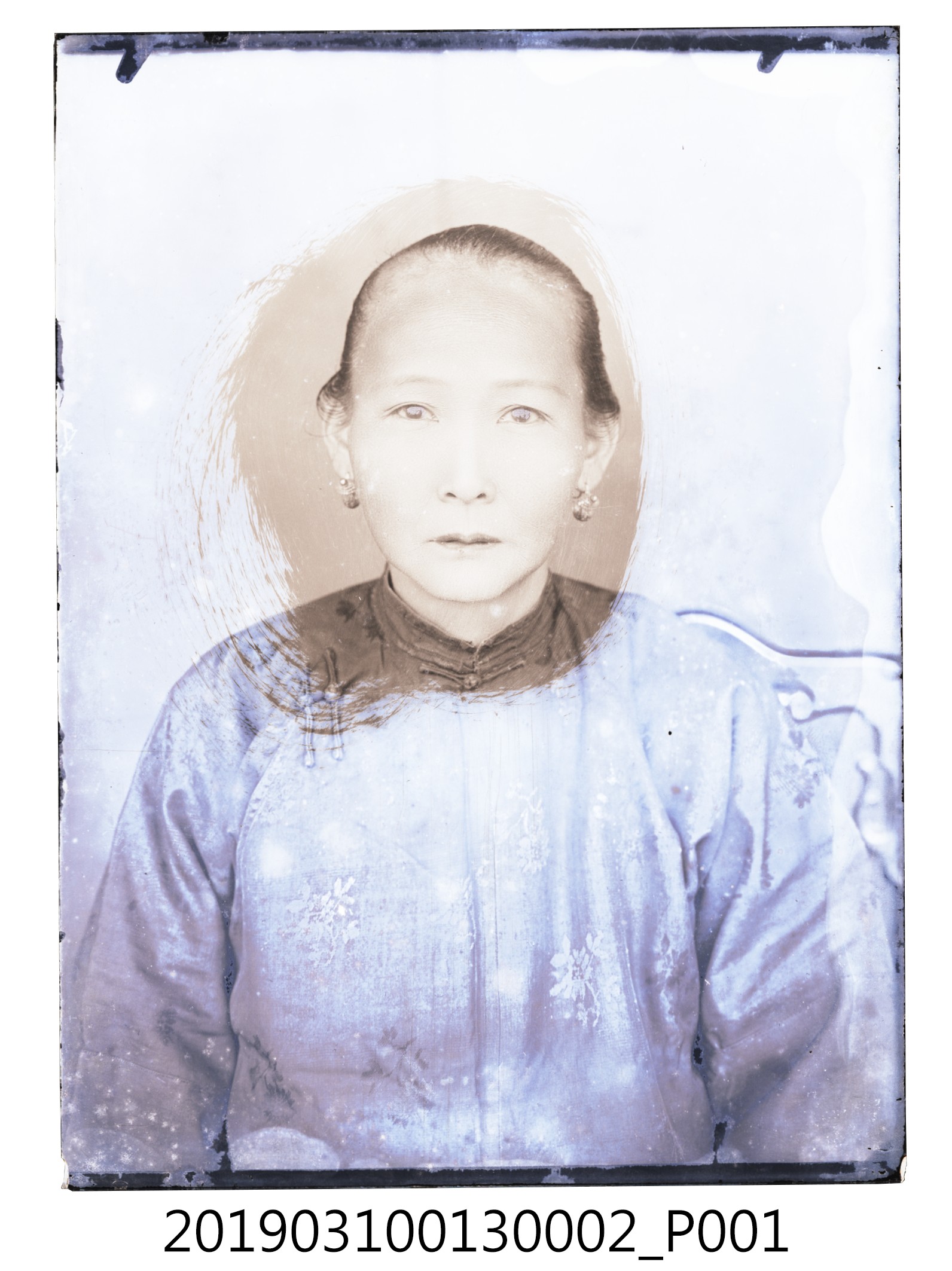 貳拾世建基祖陳上達寫真盒裝玻璃底片2 (共5張)