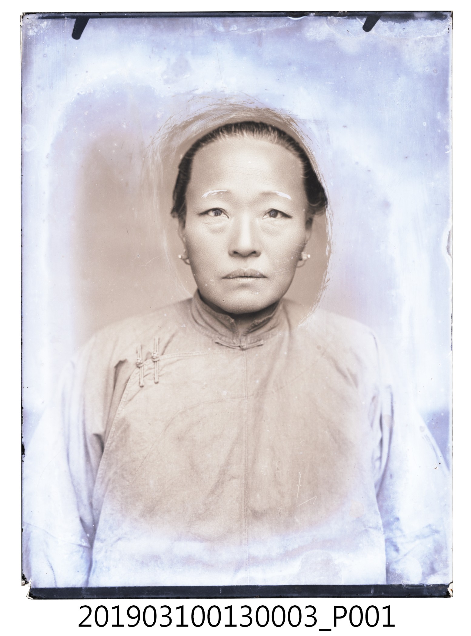 貳拾世建基祖陳上達寫真盒裝玻璃底片3 (共5張)