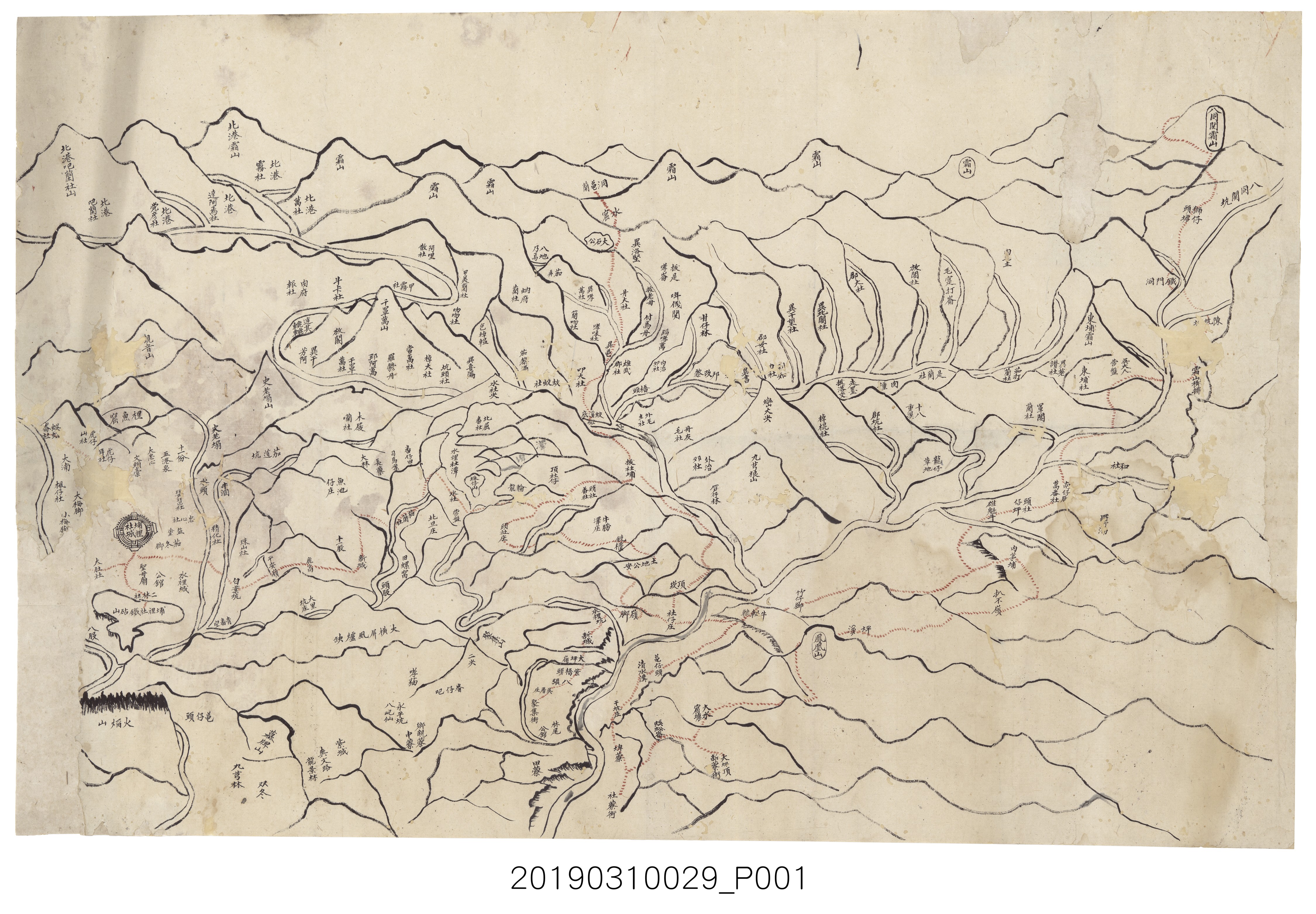 雲林舊城往內山手繪地圖 (共3張)