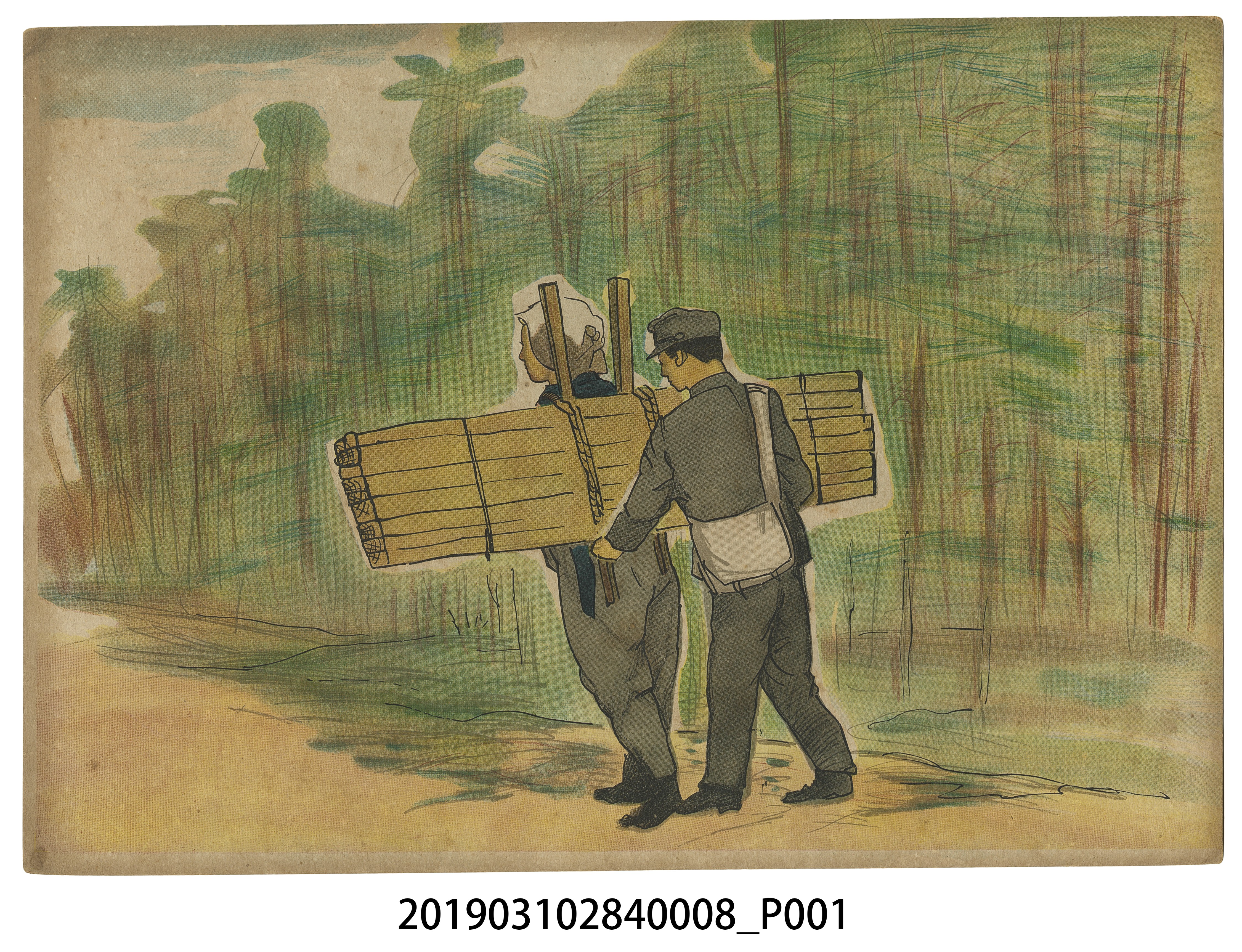 日本教育畫劇株式會社《軍神之母》紙芝居8 (共4張)
