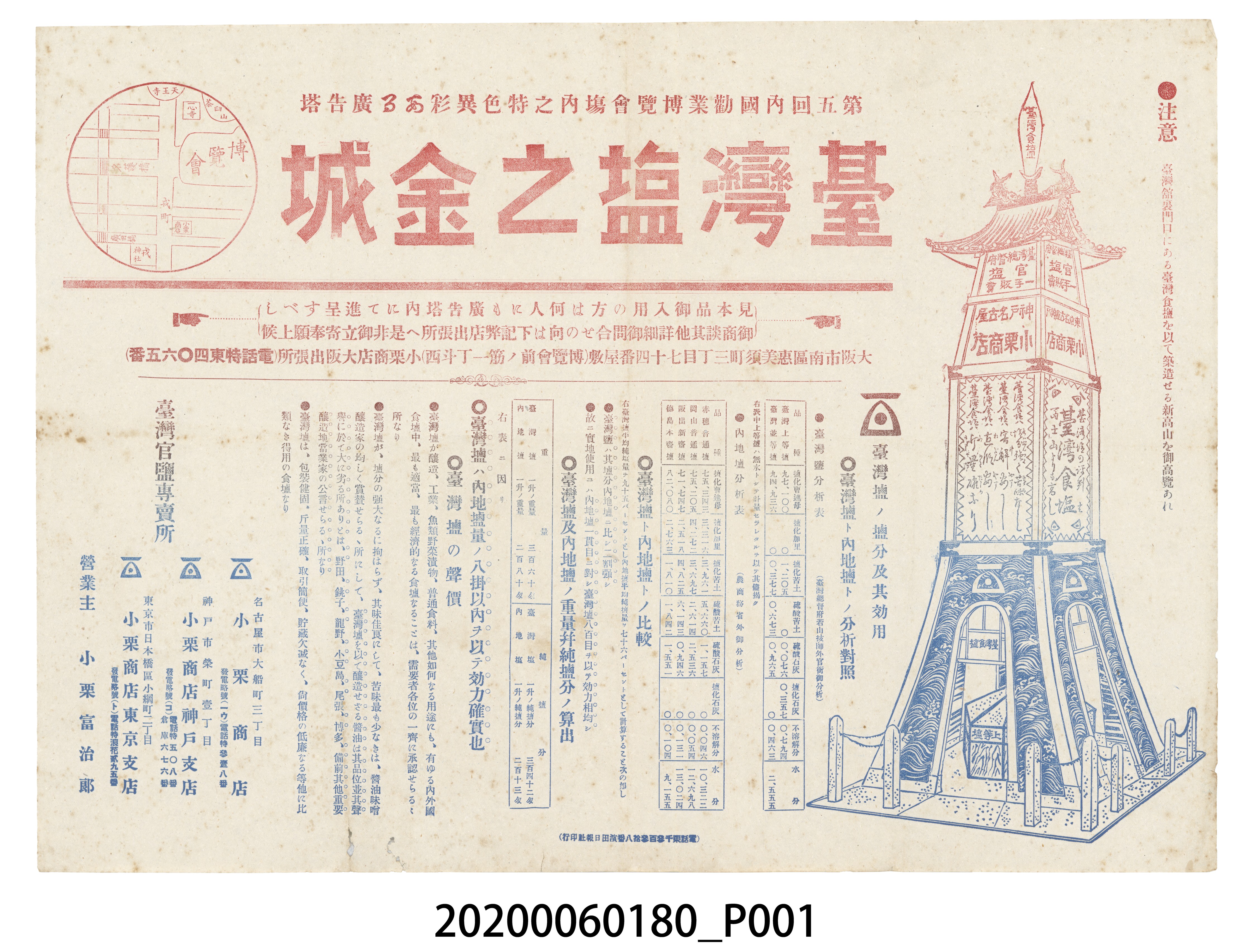 勸業博覽會臺灣鹽之金城宣傳 (共3張)