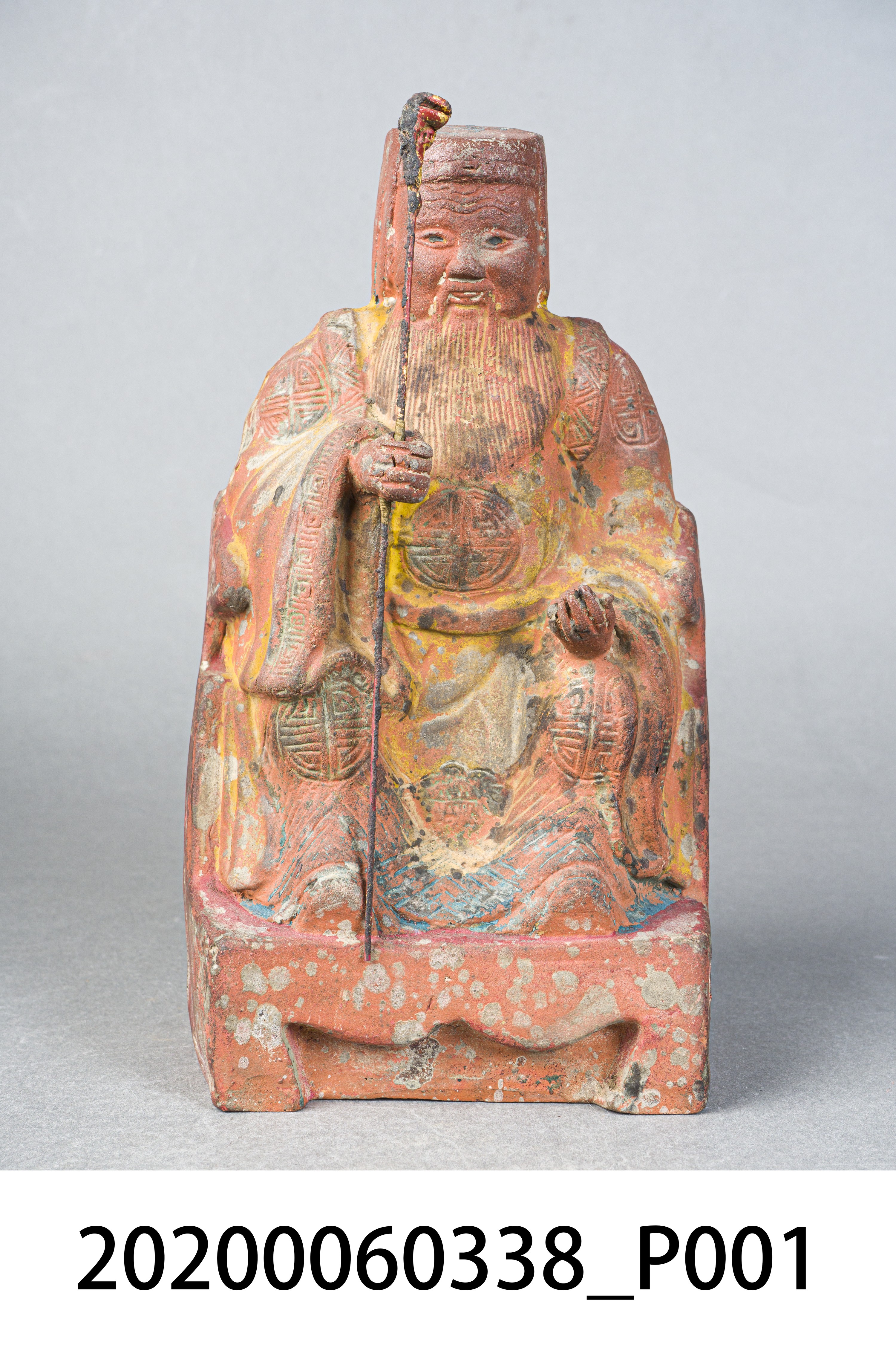 陶製臺南米街正順興拐杖土地公神像 (共11張)