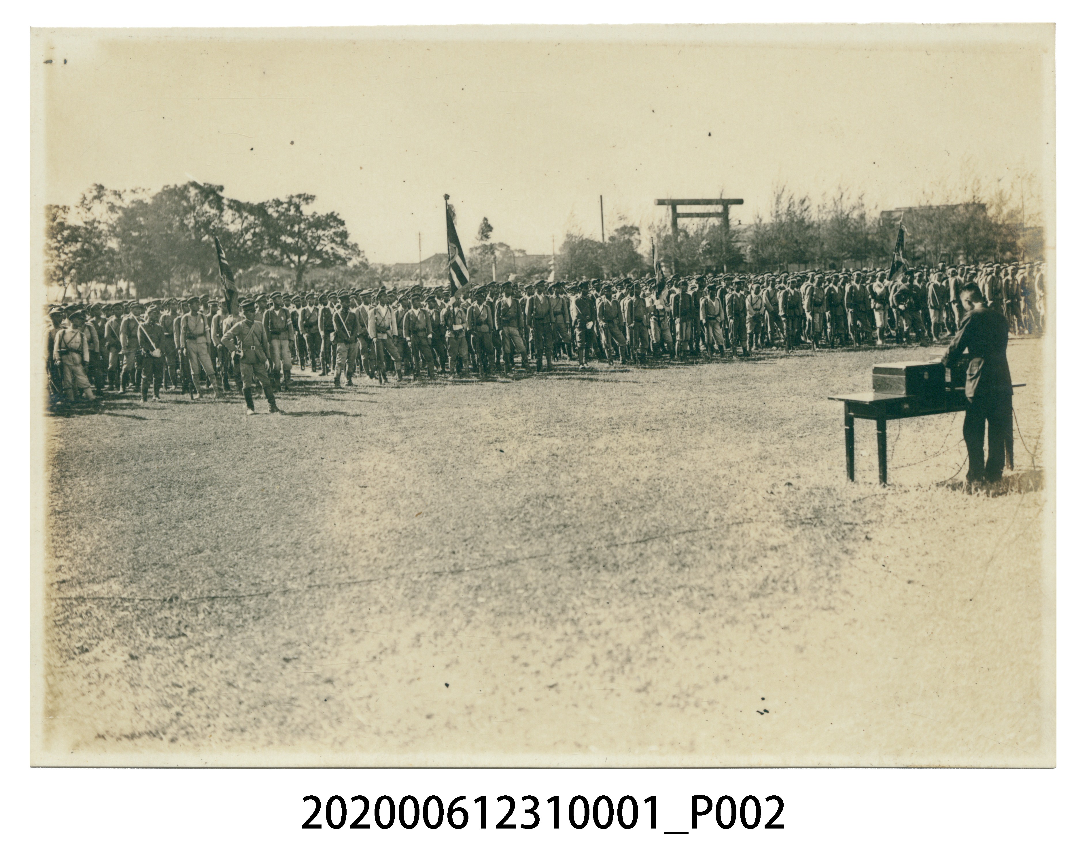 宜蘭農林學校接受軍事訓練之照片之2 (共3張)