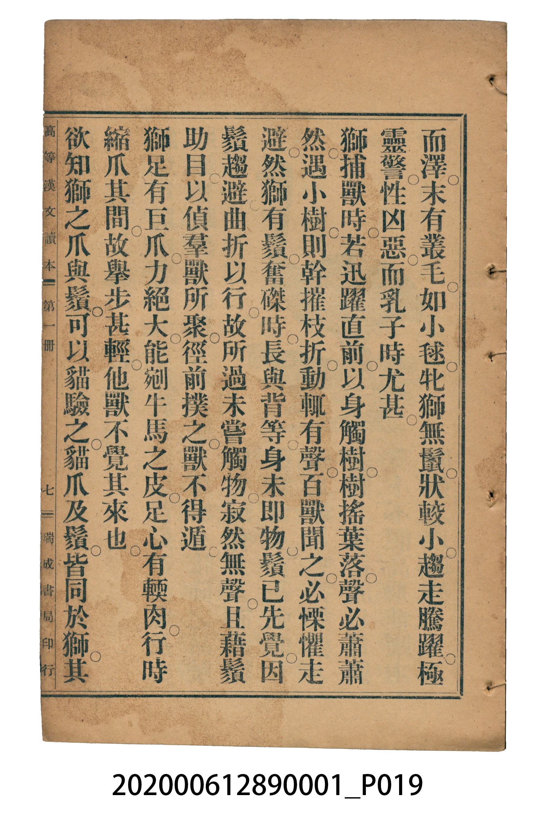 許深溪著《中學程度高等漢文讀本第一冊》 (共78張)