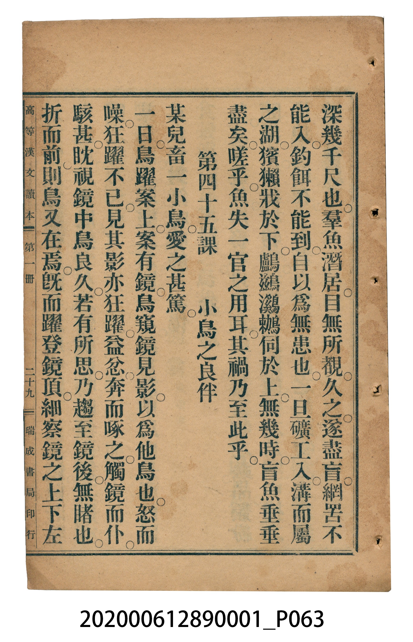 許深溪著《中學程度高等漢文讀本第一冊》 (共78張)