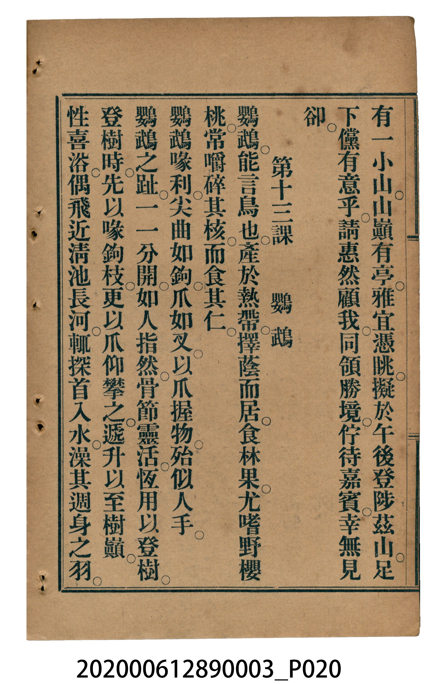 許金波著《中學程度高等漢文讀本第三冊》 (共84張)