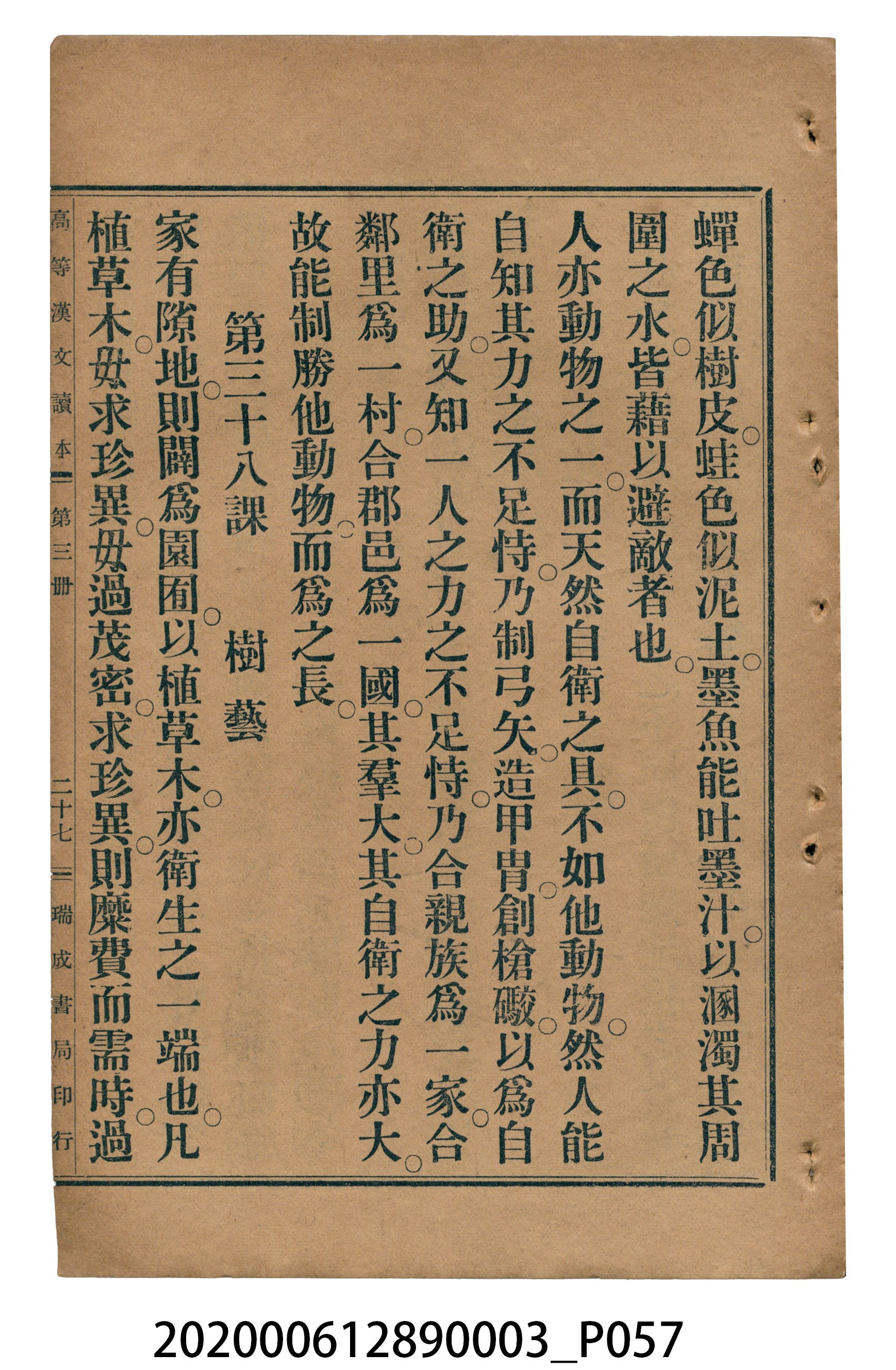 許金波著《中學程度高等漢文讀本第三冊》 (共84張)