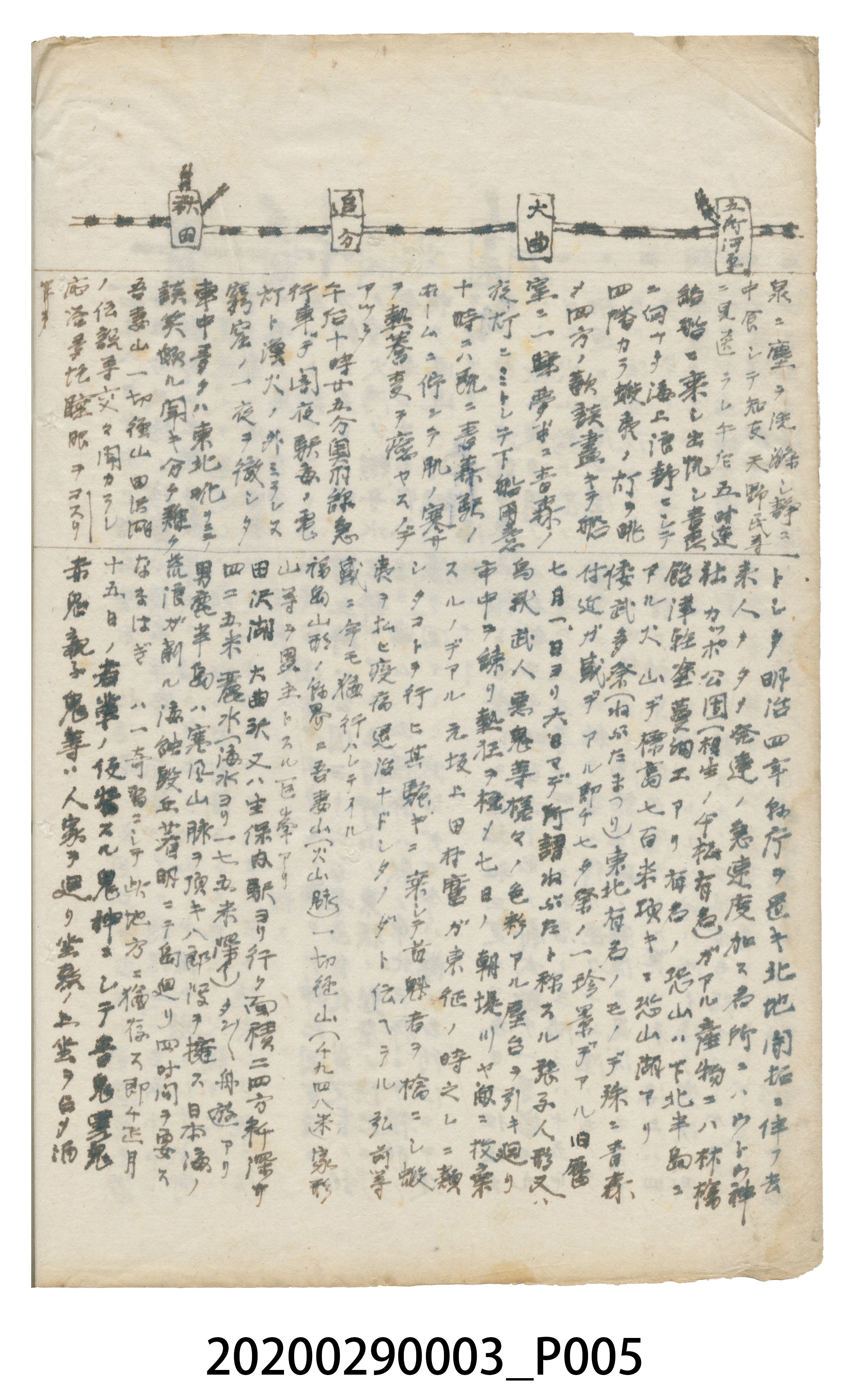 〈昭和十二年大東亞遊覽記．前編〉手稿 (共147張)