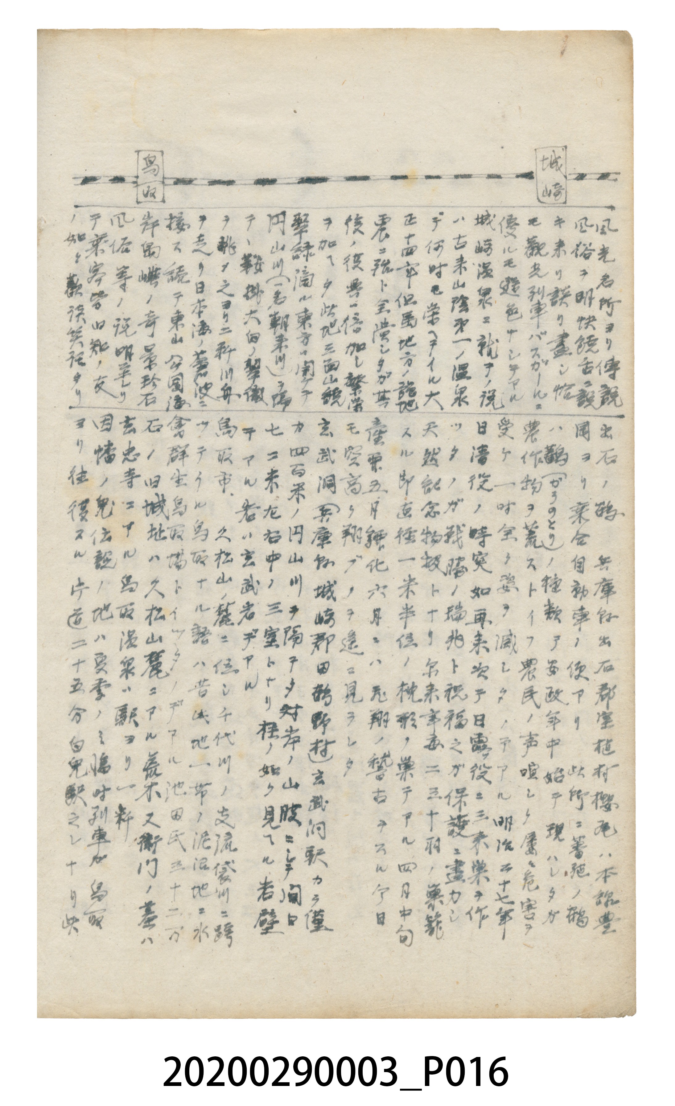 〈昭和十二年大東亞遊覽記．前編〉手稿 (共147張)