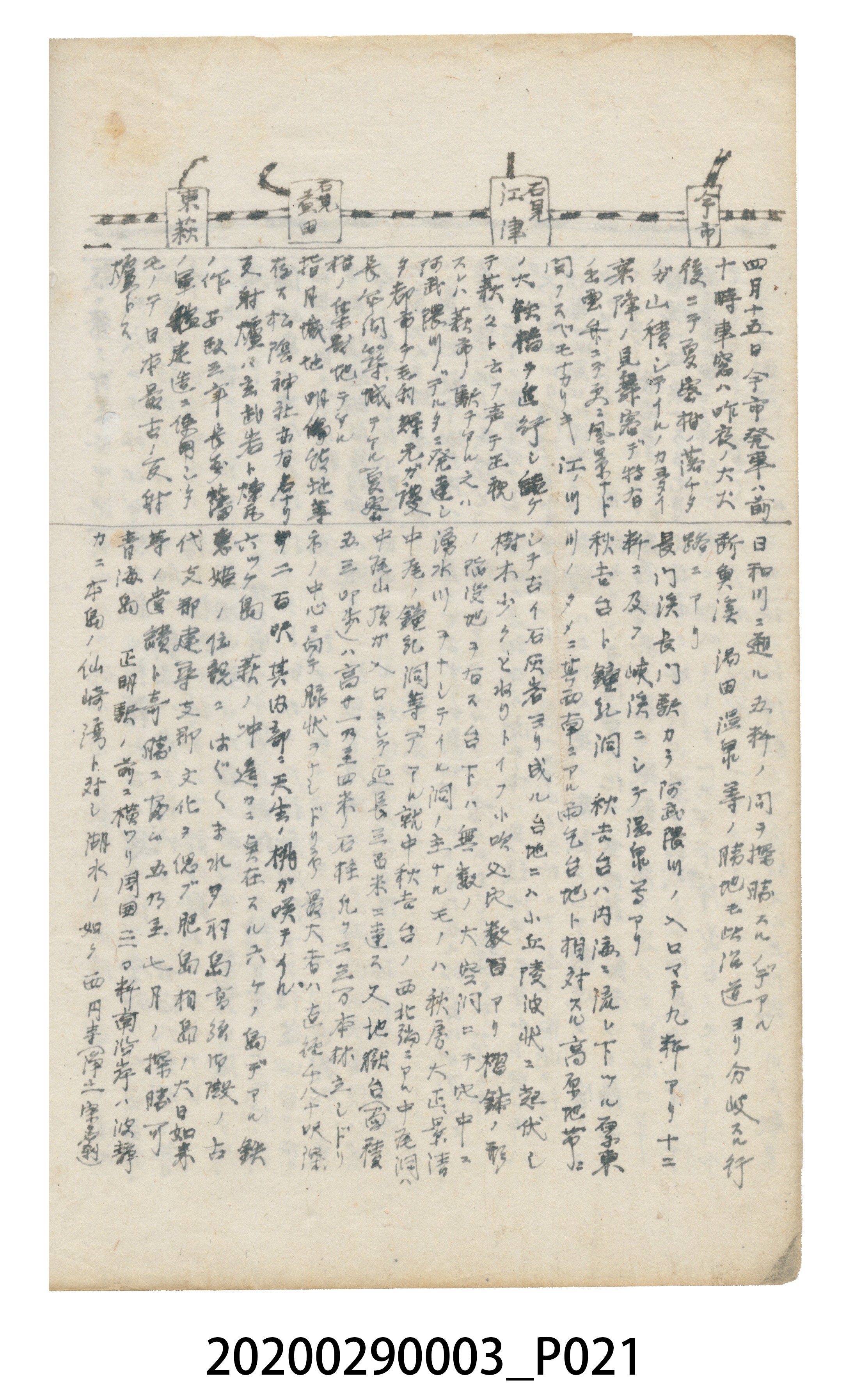 〈昭和十二年大東亞遊覽記．前編〉手稿 (共147張)