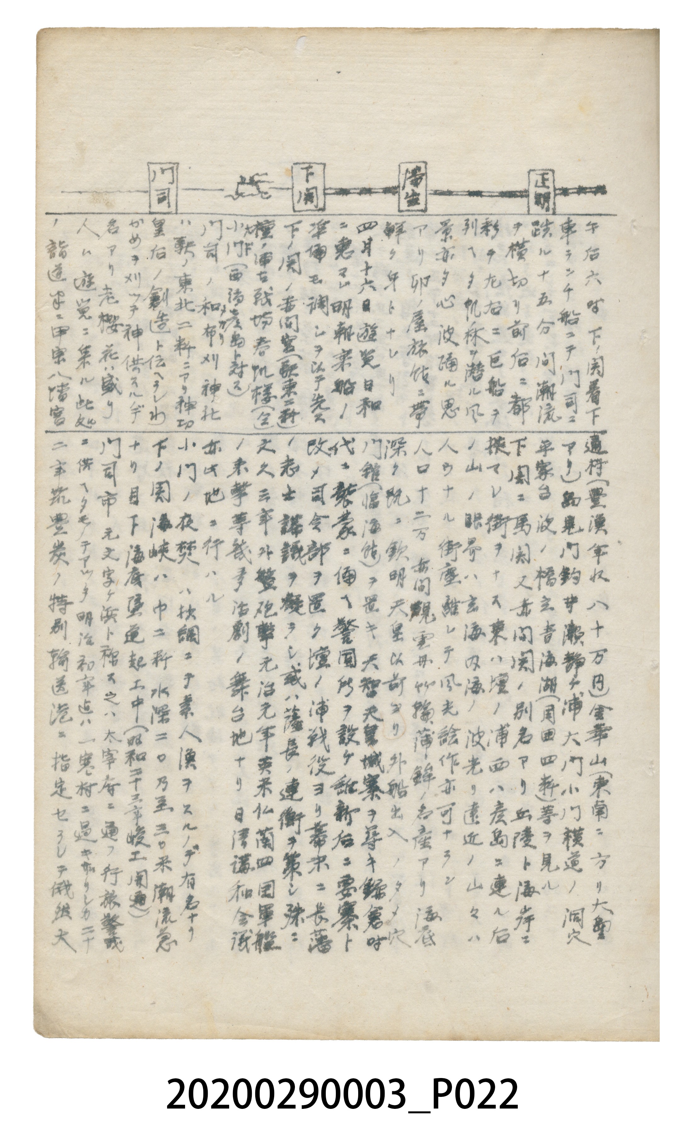 〈昭和十二年大東亞遊覽記．前編〉手稿 (共147張)