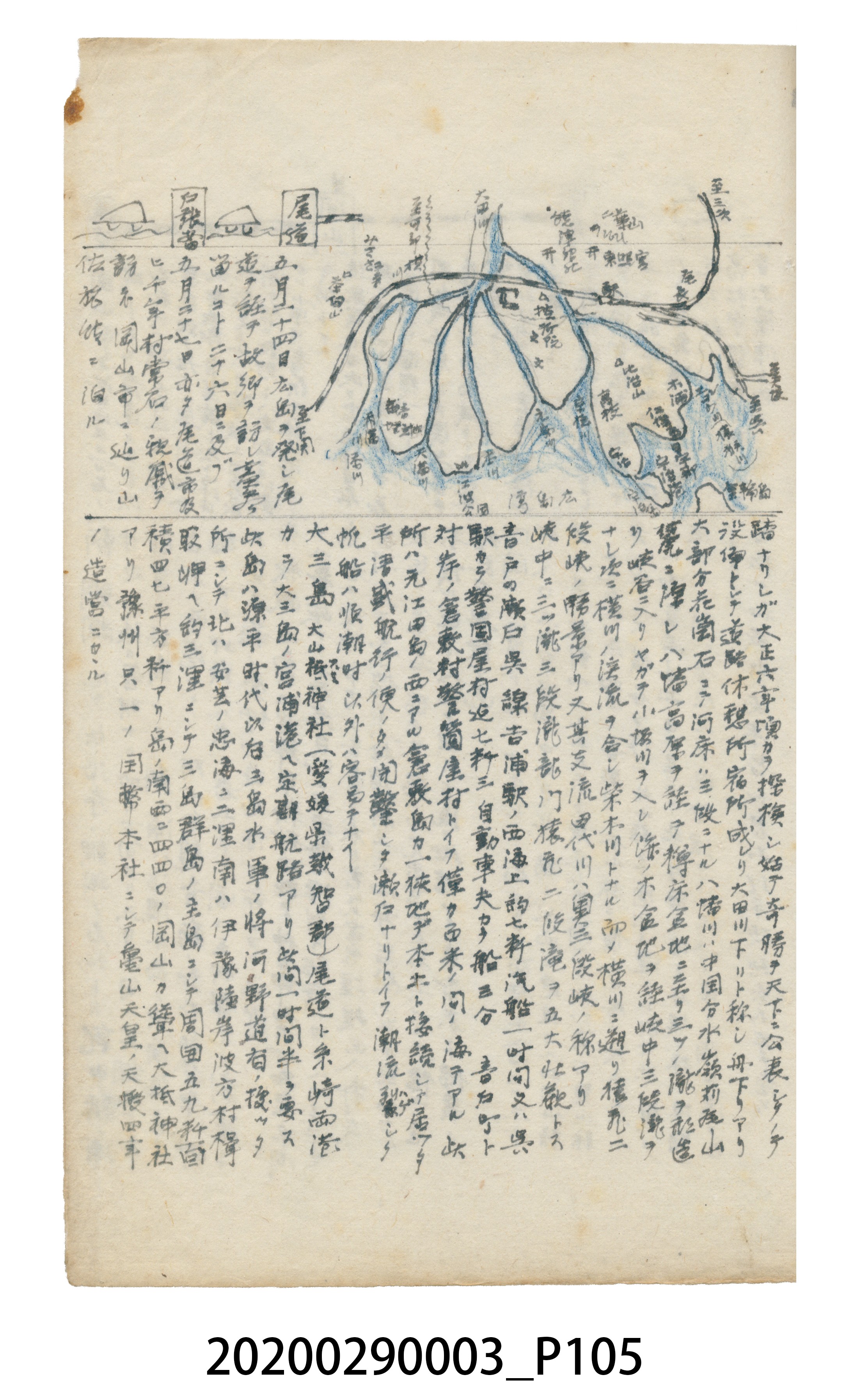 〈昭和十二年大東亞遊覽記．前編〉手稿 (共147張)