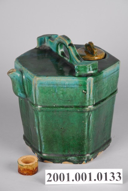 藍釉陶醬油罐 (共2張)