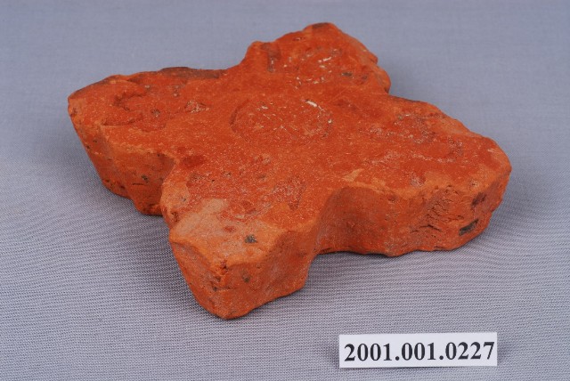 十字形單面雕壽字蝙蝠紋紅磚燒粿印 (共3張)