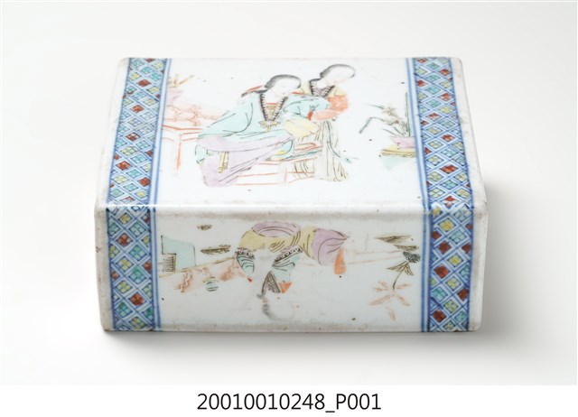 白瓷五彩美人圖方枕 (共5張)