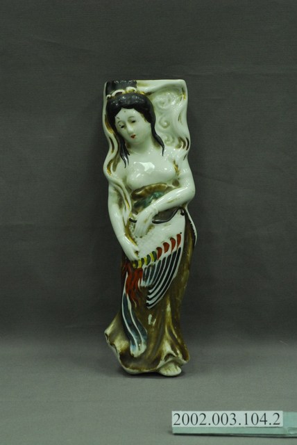 白瓷彩繪飛天壁花插 (共5張)