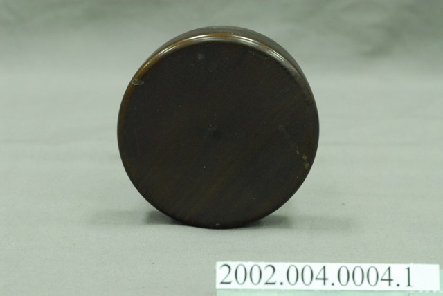 深褐釉雕花六角茶葉甕木蓋 (共10張)