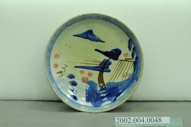 彩繪山水紋圓盤 (共13張)