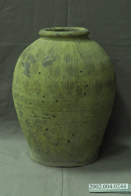 橄欖綠釉壓印紋陶甕 (共5張)