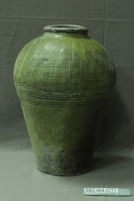 橄欖綠釉壓印紋陶甕 (共5張)