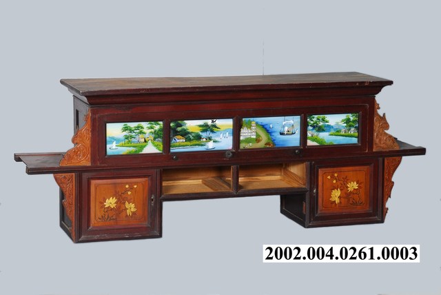 漢和洋風八腳紅眠床眠床櫃 (共2張)