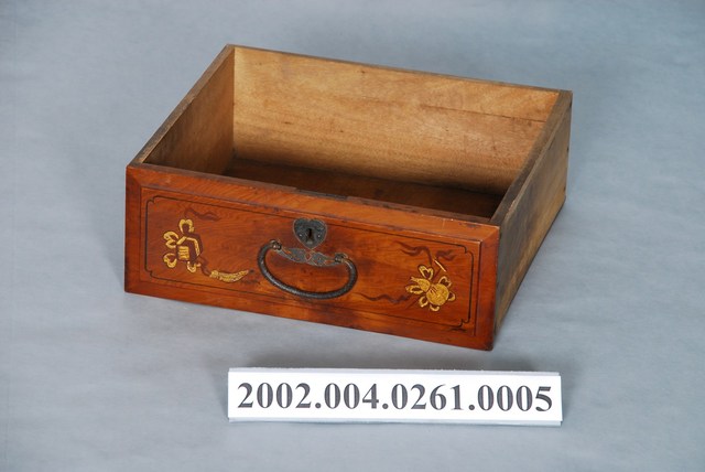 漢和洋風八腳紅眠床眠床櫃右抽屜 (共1張)