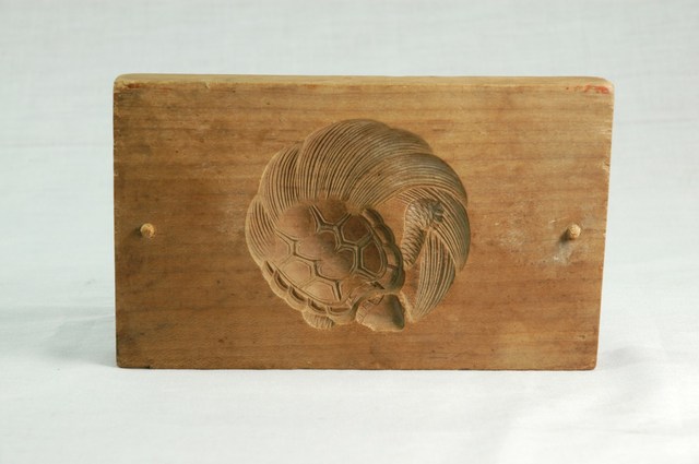 長方板單面雕龜紋糕印 (共7張)