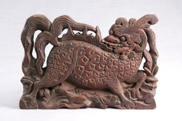 麒麟造型單面雕木質餅印 (共10張)