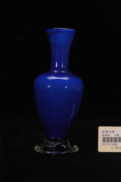 藍白雙色玻璃花瓶 (共3張)