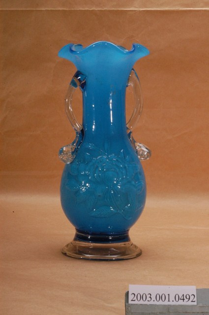 藍白雙色牡丹玻璃花瓶 (共11張)