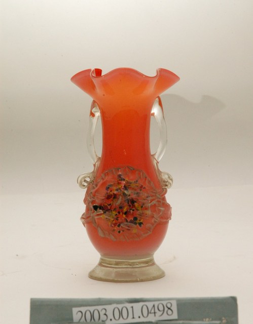 白紅雙色牡丹玻璃花瓶 (共10張)