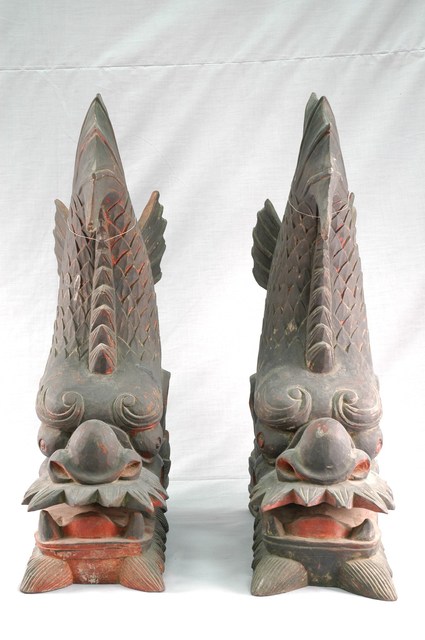 木雕鰲魚組 (共2張)