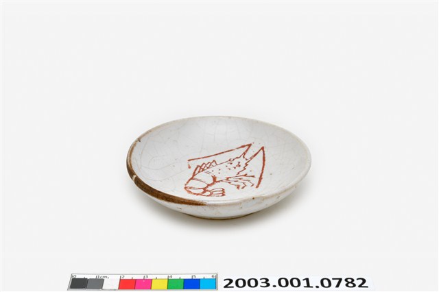 紅彩蝦紋碟 (共4張)