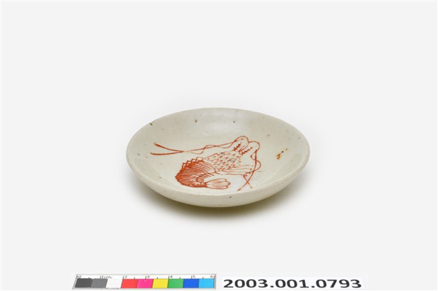 紅彩蝦紋碟 (共4張)