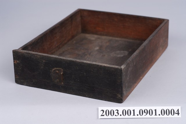 彩繪玻璃雙提把乾漆鏡箱上抽屜 (共2張)