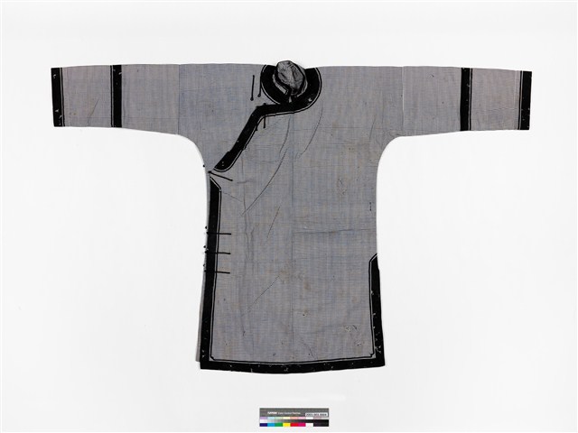 灰棉質格紋大襟女衫 (共5張)