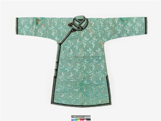 淺綠絲質緹花高立領大襟女衫 (共10張)