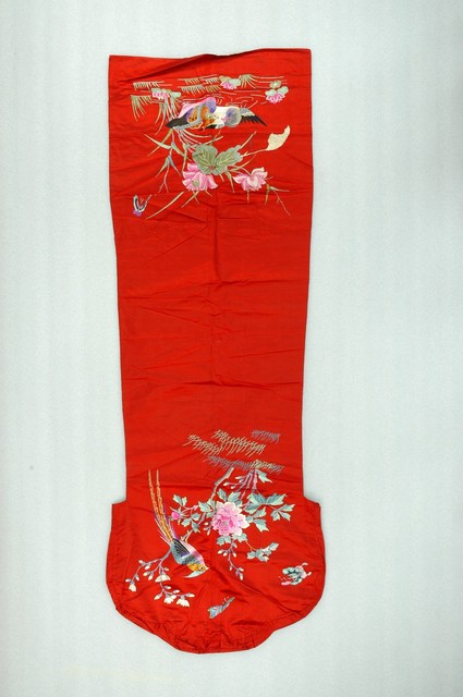 紅底花鳥紋椅套 (共2張)