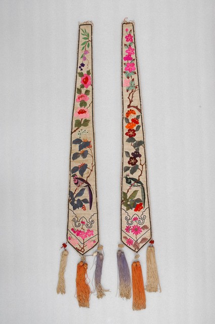 米白棉質花鳥刺繡劍帶 (共6張)
