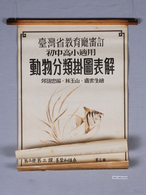 臺灣省教育會發行《動物分類掛圖表解》 (共1張)
