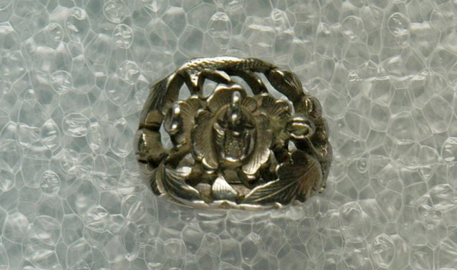 牡丹花造型金屬戒指 (共2張)