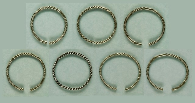 繩紋銀手鐲組 (共2張)